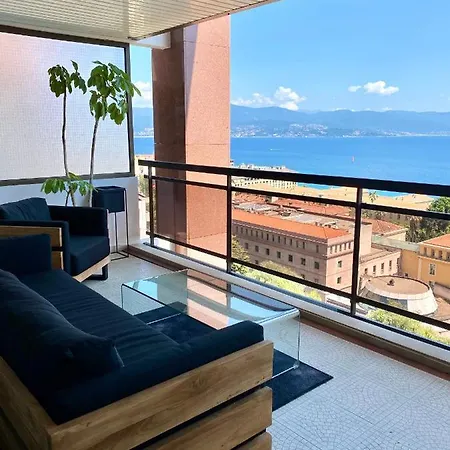 Grand T2 Standing Ajaccio Proche Centre Et Plages Vue Panoramique Parking Prive Apartament Ajaccio (Corsica)