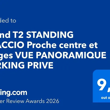 Grand T2 Standing Proche Centre Et Plages Vue Panoramique Parking Prive * אז'אקסיו