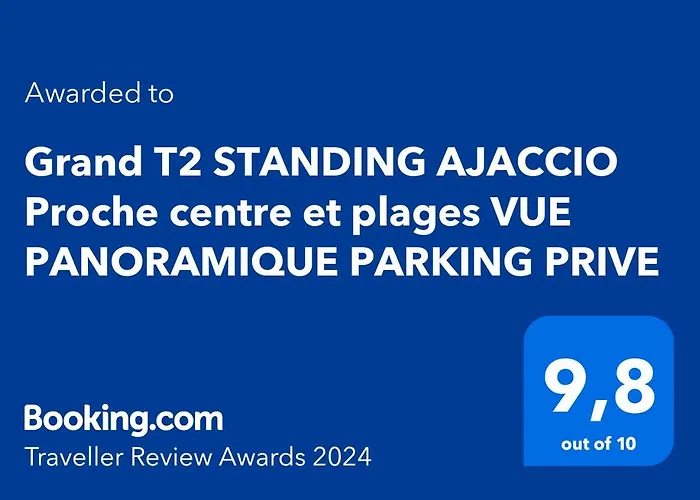 Grand T2 Standing Proche Centre Et Plages Vue Panoramique Parking Prive Apartment Ajaccio (Corsica)